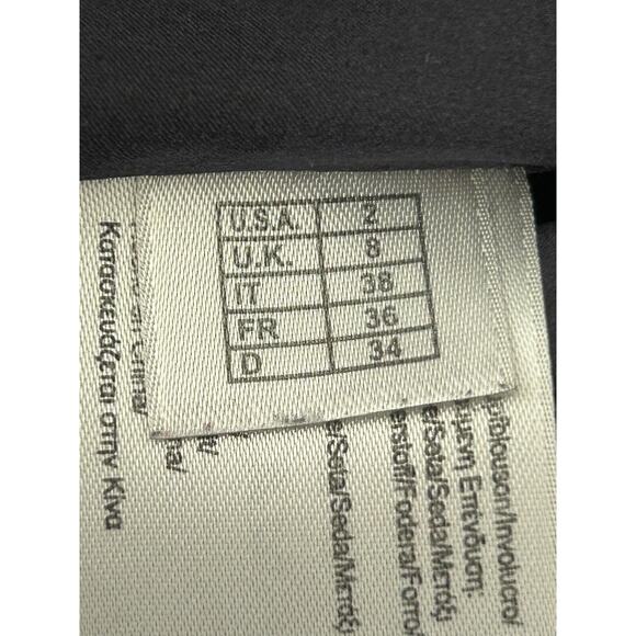 Brooks Brothers Dress Womens 2 Black Silk Sheer Pleated Dark Romantic Feminine - Picture 8 of 13